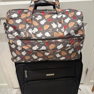 Miffy🐰and Boris🍎 Foldable Travel Duffel Medium Bag, Carry-on
